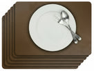 Set de sets de table Cosy&Trendy - Effet cuir - Gris - 43 x 30 cm - 6 pièces