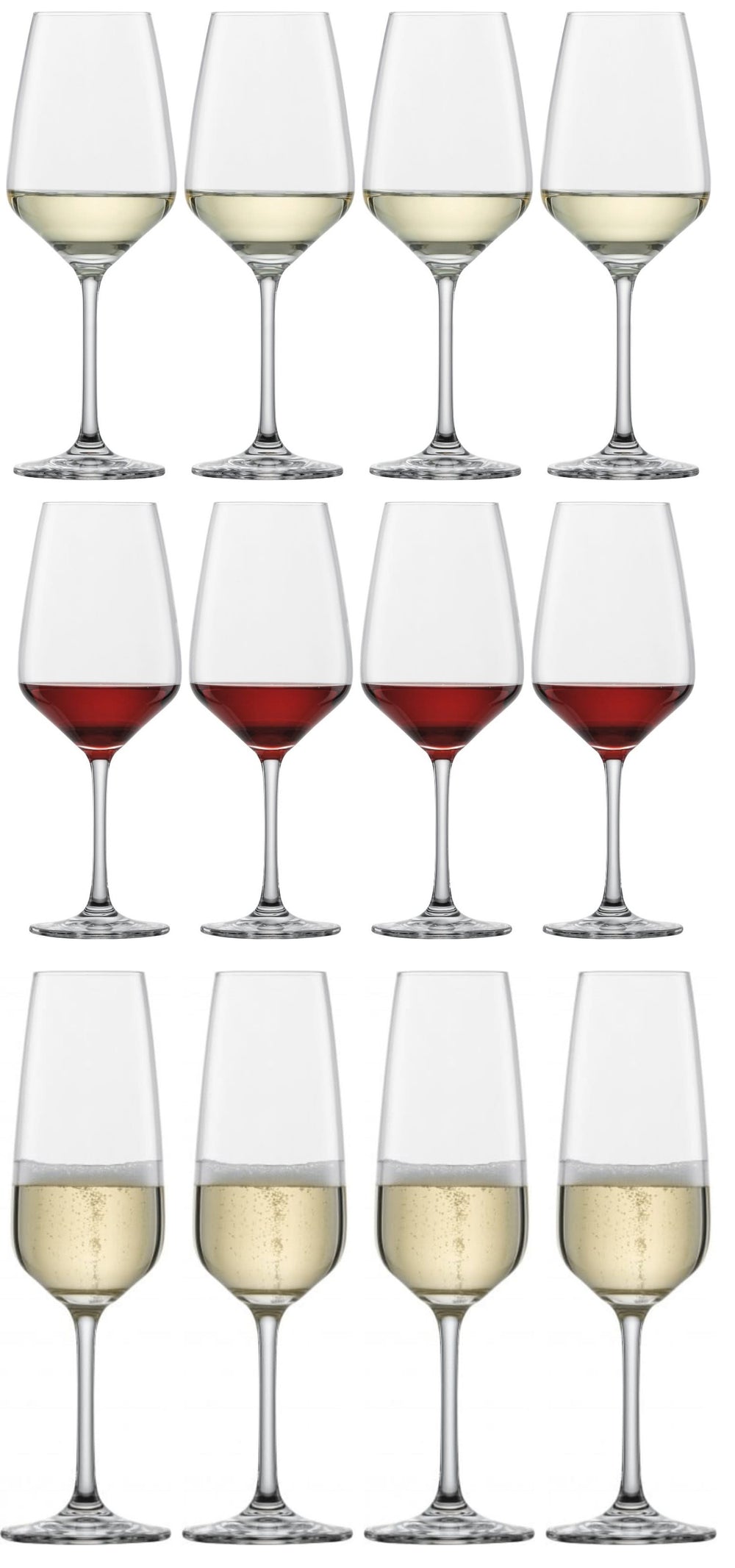 Set de verres à vin Schott Zwiesel Tulip 12 pièces - verres à vin rouge, verres à vin blanc & flûtes à champagne
