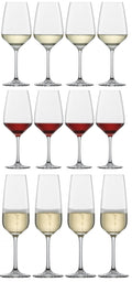 Set de verres à vin Schott Zwiesel Tulip 12 pièces - verres à vin rouge, verres à vin blanc & flûtes à champagne