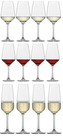 Set de verres à vin Schott Zwiesel Tulip 12 pièces - verres à vin rouge, verres à vin blanc & flûtes à champagne