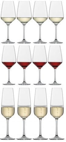 Set de verres à vin Schott Zwiesel Tulip 12 pièces - verres à vin rouge, verres à vin blanc & flûtes à champagne