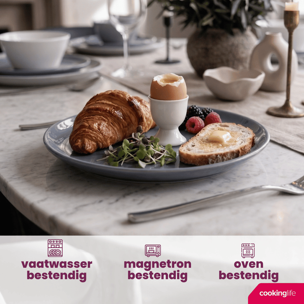 Set d'assiettes Cookinglife - Assiettes a dessert - Siaki - Ø 19 cm - 6 pièces