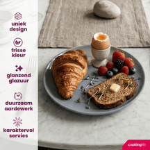 Set d'assiettes Cookinglife - Assiettes a dessert - Siaki - Ø 19 cm - 6 pièces