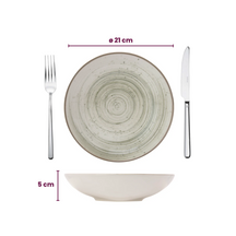 Ensemble d'assiettes profondes Cosy & Trendy - Sintra Ivy - Ø 21 cm - 4 pièces