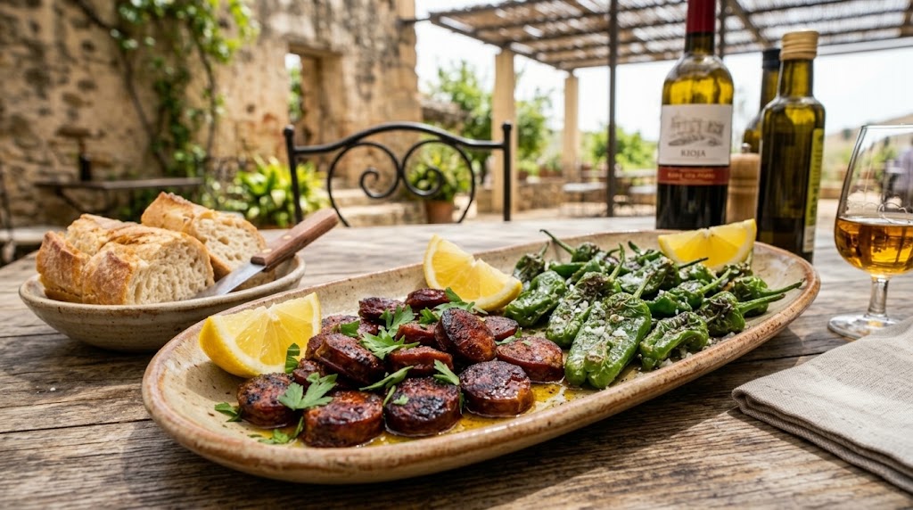 Tapas espagnoles qui vous transportent immédiatement sur une terrasse de bodega ensoleillée
