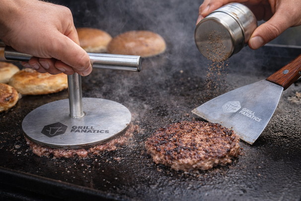 Grill Fanatics Presse à burger - Presse à smashburger - Série Standard - 12 cm
