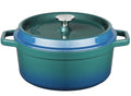 Poêle à rôtir Sola - Couvercle - En fonte émaillée - ø 24 cm - Bleu