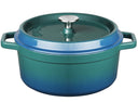 Poêle à rôtir Sola - Couvercle - En fonte émaillée - ø 24 cm - Bleu