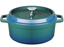 Poêle à rôtir Sola - Couvercle - En fonte émaillée - ø 24 cm - Bleu