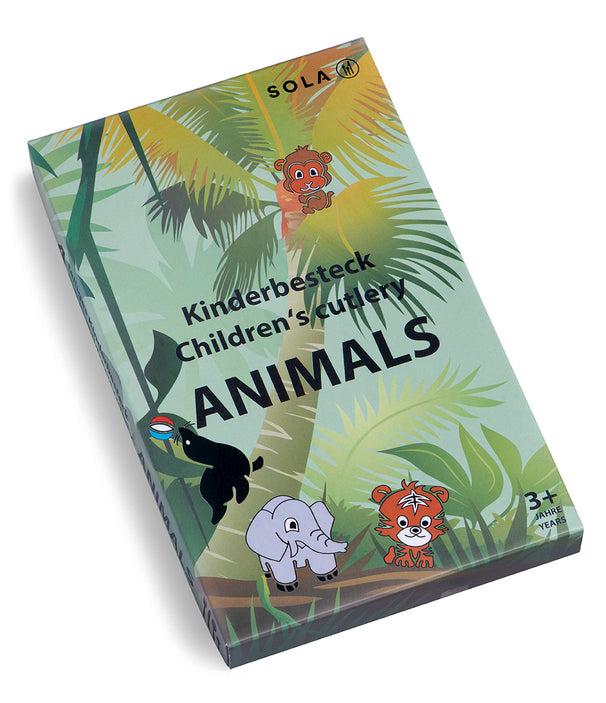 Ensemble de couverts Sola - Couverts enfant - Jungle - en inox 18/10 - 4 pièces