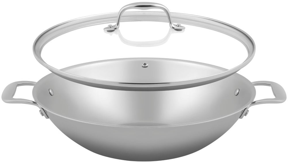 Set de poêles wok Sola - Wok sans antiadhésif - Green Cooking - 32 cm - 2 pièces