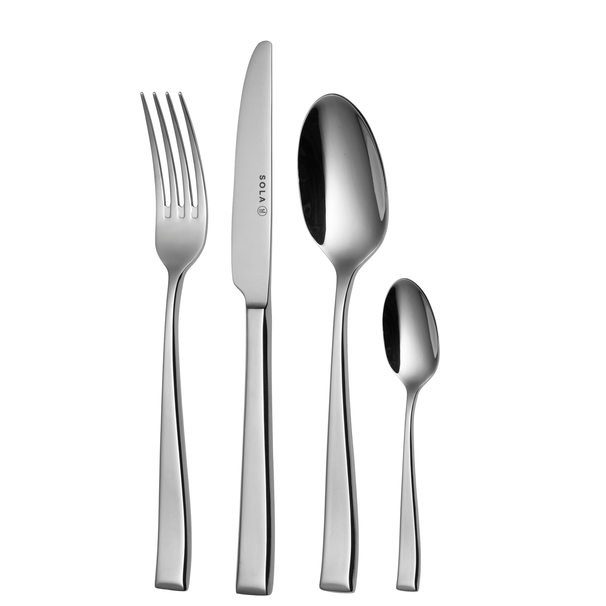 Set de couverts Sola - 18/10 en inox - Durban - 6 personnes - 24 pièces