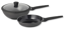 Sola batterie de cuisine Ceramic Deluxe - poêle ø 28 cm et Sola wok ø 30 cm - revêtement antiadhésif céramique
