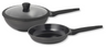 Sola batterie de cuisine Ceramic Deluxe - poêle ø 28 cm et Sola wok ø 30 cm - revêtement antiadhésif céramique