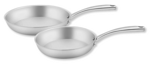 Ensemble de poêles Sola - en inox - Green Cooking - Ø 24 et 28 cm - 2 pièces