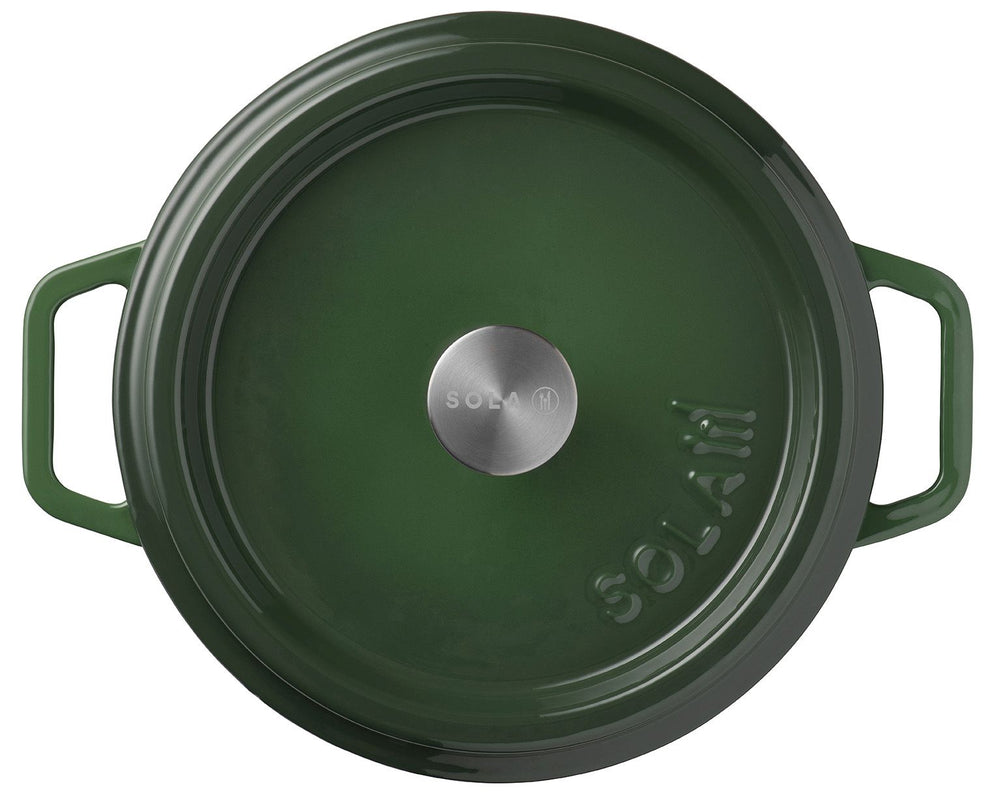 Cocotte en fonte Sola - Avec couvercle - Fonte - 3,2 L - 24 cm