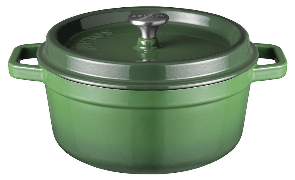 Cocotte en fonte Sola - Avec couvercle - Fonte - 3,2 L - 24 cm