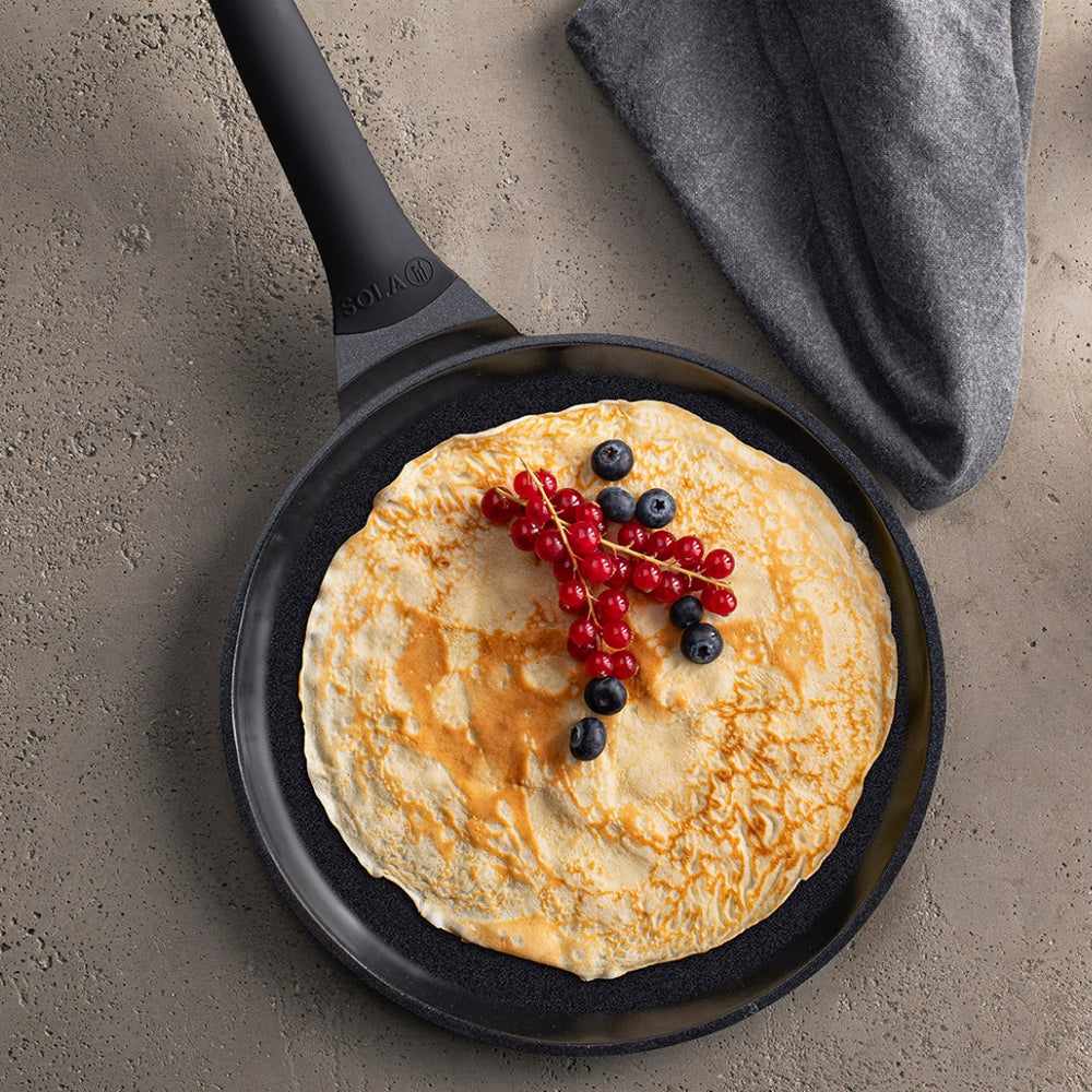Sola Crêpière / Poêle à crêpes Ceramic Deluxe ø 28 cm - Induction compatible - Revêtement antiadhésif en céramique
