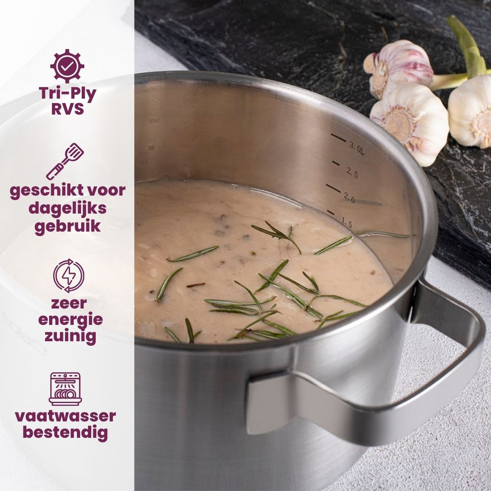 Sola Casserole avec couvercle Ruby - ø 24 cm / 5,5 litres