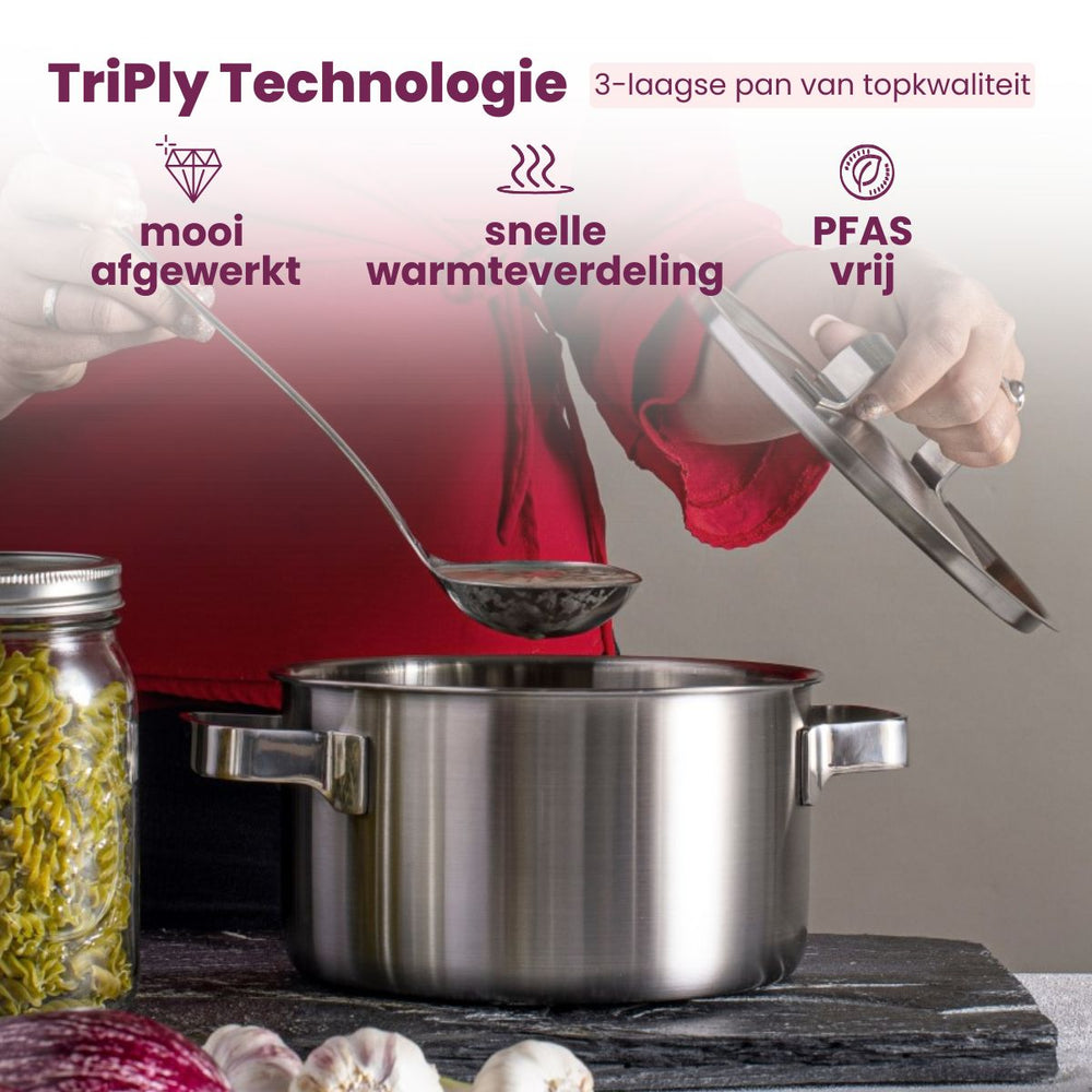 Sola Casserole avec couvercle Ruby - ø 24 cm / 5,5 litres