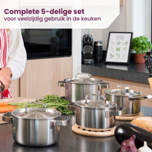 Sola Casserole avec couvercle Ruby - ø 24 cm / 5,5 litres