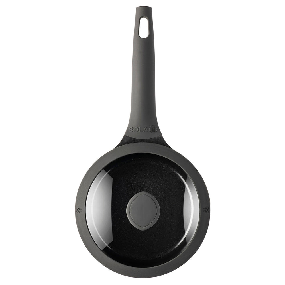 Sola Casserole avec couvercle Ceramic Deluxe - Revêtement antiadhésif en céramique - ø 18 cm / 1,5 litre - Convient à toutes les sources de chaleur