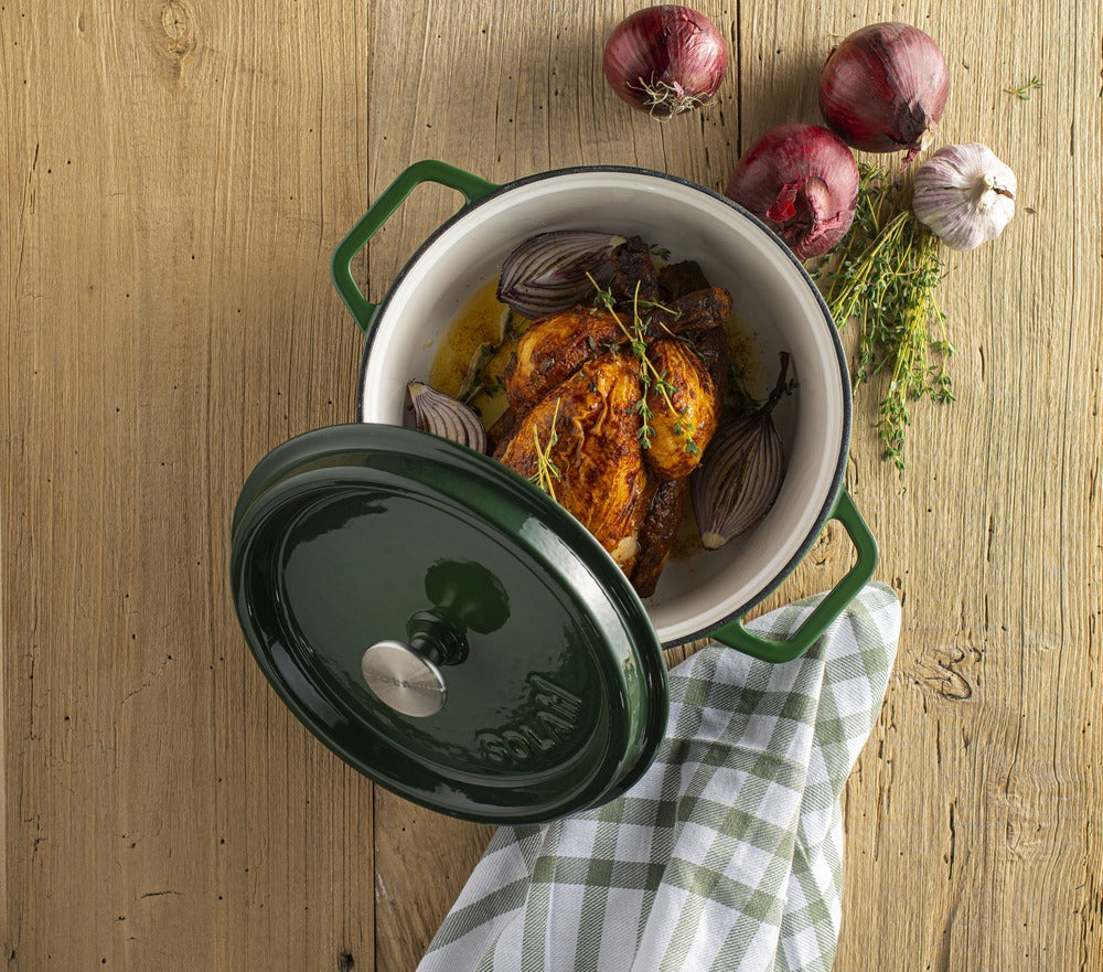 Cocotte en fonte Sola - Avec couvercle - Fonte - 3,2 L - 24 cm