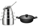 Ensemble de casseroles Sola - en inox - Pearl Deluxe - 28 cm - 5 pièces