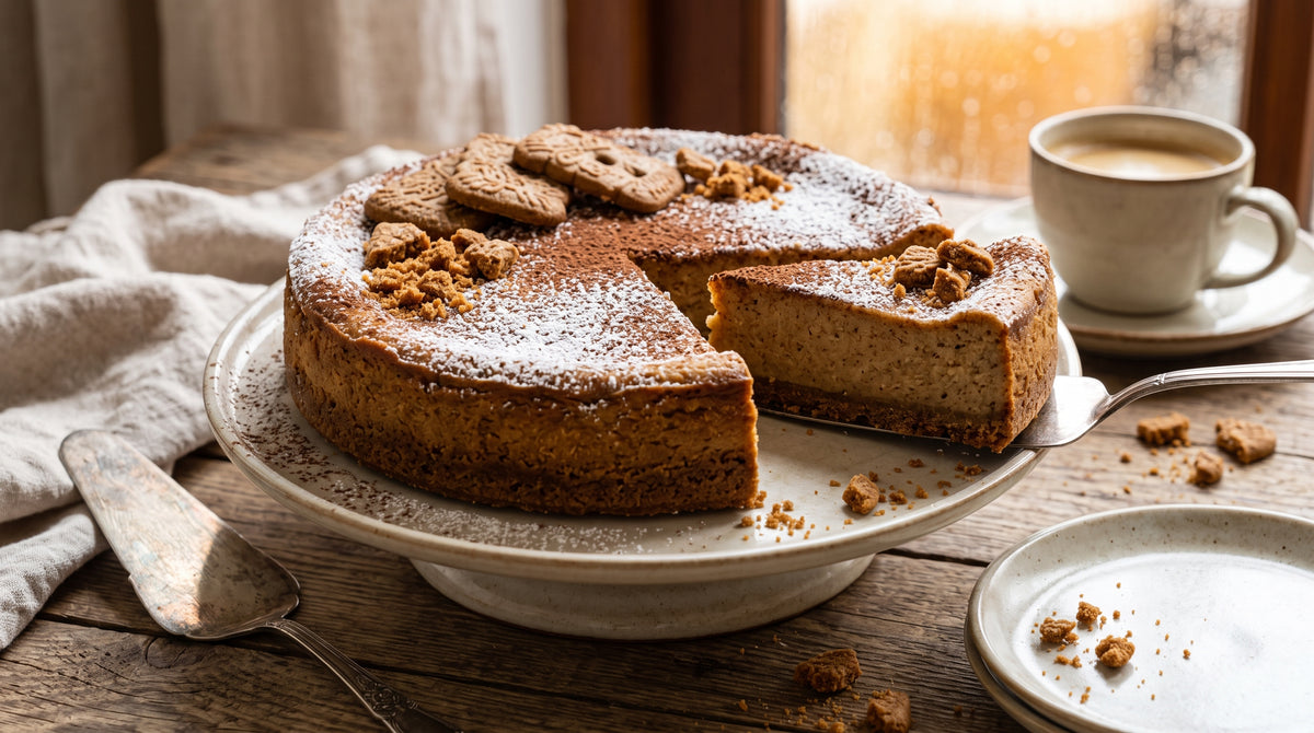 Les saveurs chaudes du speculoos dans un cheesecake crémeux et moderne
