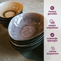 Set d'assiettes Cosy&Trendy - a soupe - Streetfood - 19,5x16x5cm - 10 pièces