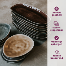 Set d'assiettes Cosy & Trendy - a gâteaux - Streetfood - 15x11,5 cm - 10 pièces