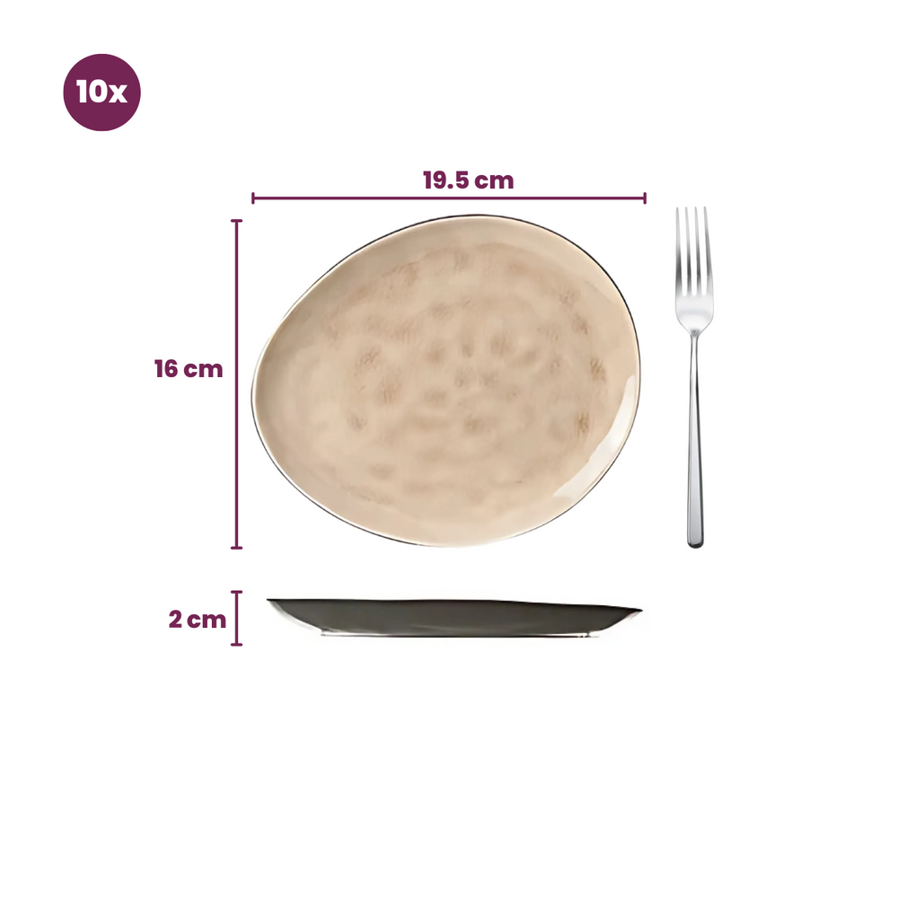 Set de vaisselle Cosy & Trendy - Assiettes à dîner - Streetfood - 20 pièces