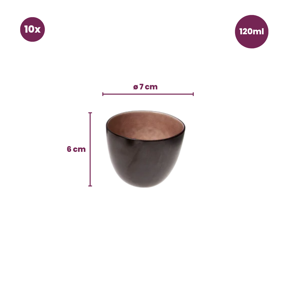 Set de tasses à espresso Cosy&Trendy - Espresso - Streetfood - 120 ml - 10 pièces