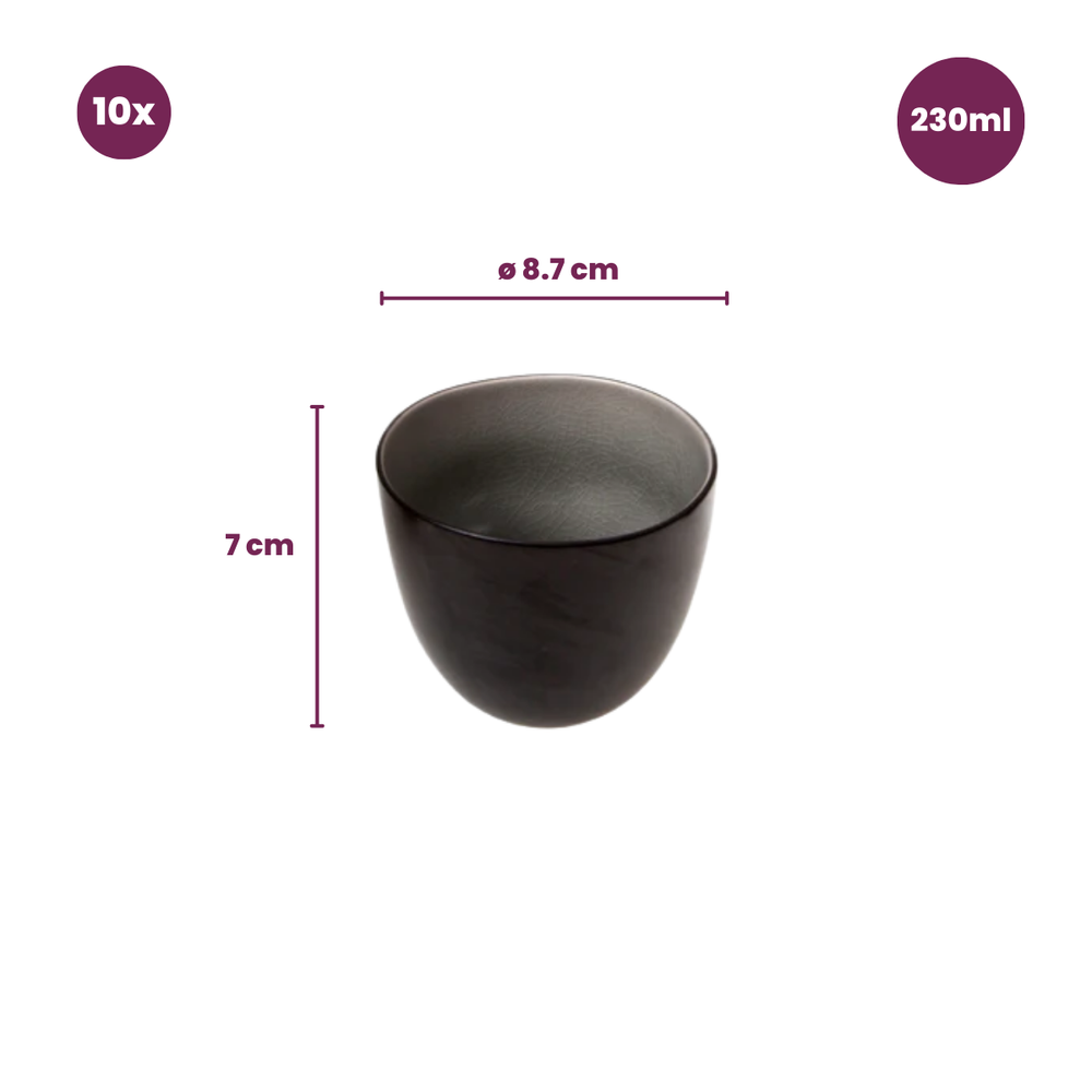 Set de tasses a cafe Cosy&Trendy - Tasse a cafe - Streetfood - 230ml - 10 pièces