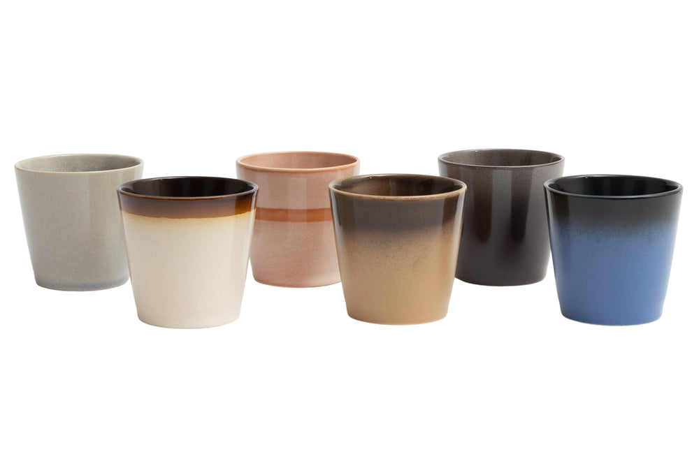 Ensemble de tasses à café Studio Tavola - Senseo - Terre - 200 ml - 6 pièces