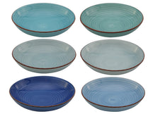 Set d'assiettes à pâtes Cookinglife - Creux - Delice Blue - 23 cm - 6 pièces