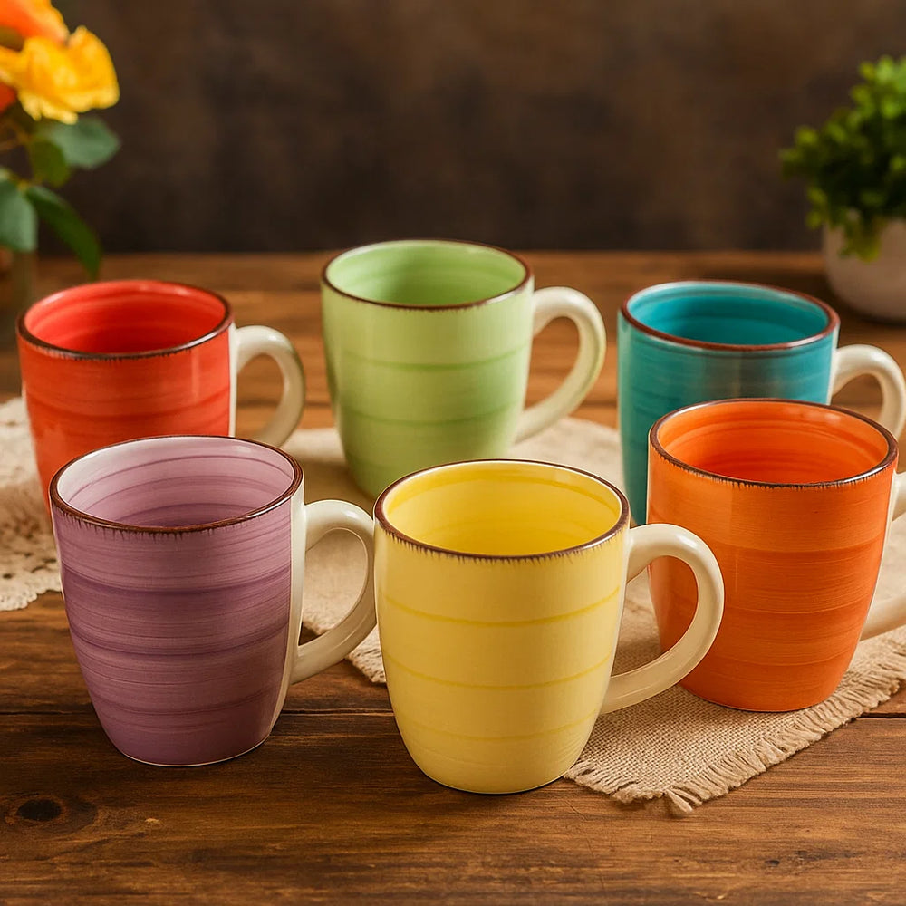 Set de mugs Studio Tavola - Mug à café - Sunny Summer - 350 ml - 6 pièces
