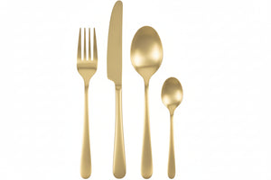 Ensemble de couverts Studio Tavola - en inox - Champagne - 4 pers - 16 pièces