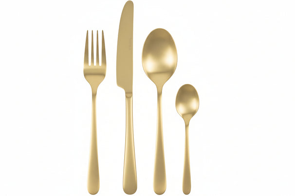 Ensemble de couverts Studio Tavola - en inox - Champagne - 4 pers - 16 pièces