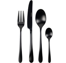 Set de couverts Studio Tavola - Couverts noirs - Bestek - 4 personnes - 16 pièces