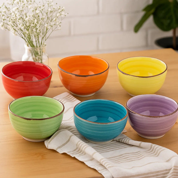 Set de bols Studio Tavola - Bols à soupe - Sunny Summer - Ø 14 cm - 6 pièces