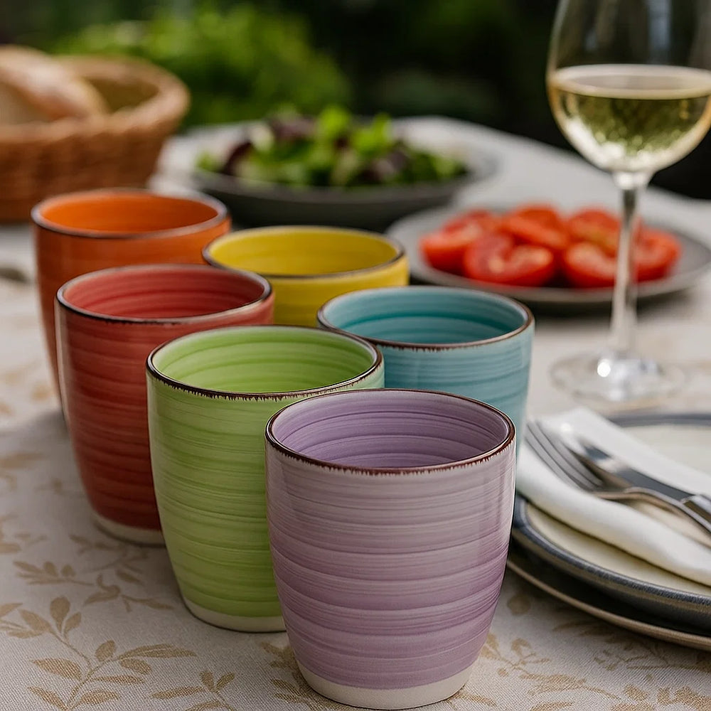Set de tasses Studio Tavola - en céramique - Sunny Summer - 350 ml - 6 pièces