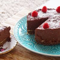 Délicieux gâteau au chocolat sans sucre à la banane