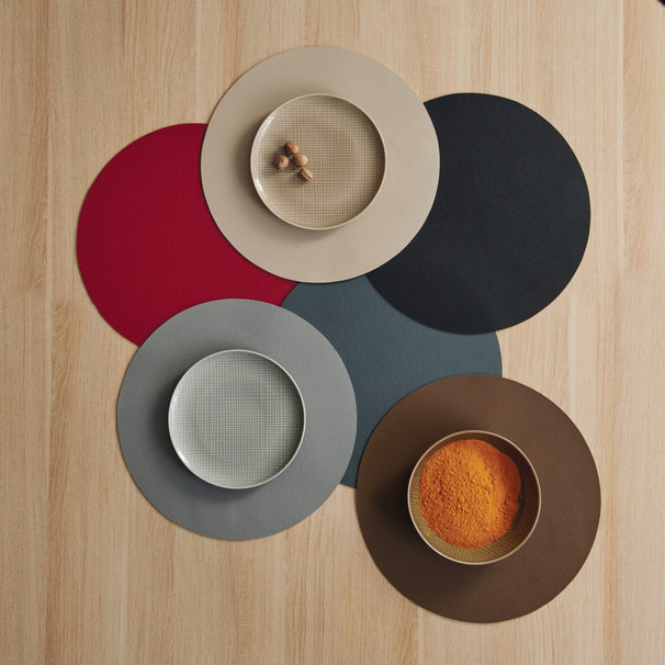 Set de table ASA Selection - en simili cuir - Aspect cuir fin - ø 38 cm