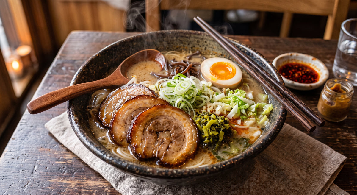 Bouillon riche et crémeux avec profondeur et umami à chaque gorgée