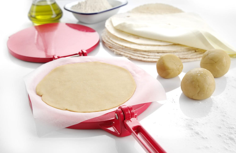 Presse-tortilla Hendi - Presse a tortilla - Rouge - en aluminium - 20 cm