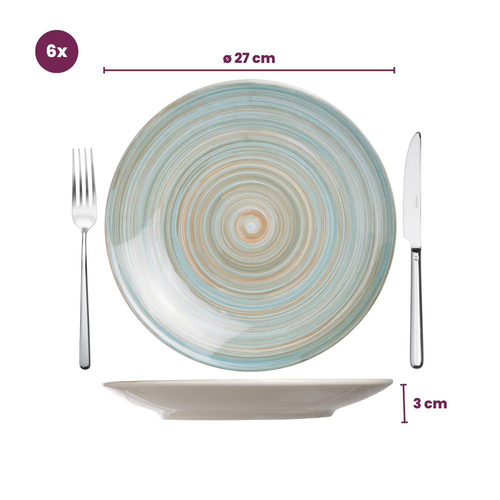 Set d'assiettes Cosy&Trendy - Assiettes a diner - Turbolino - Ø27cm - 6 pièces