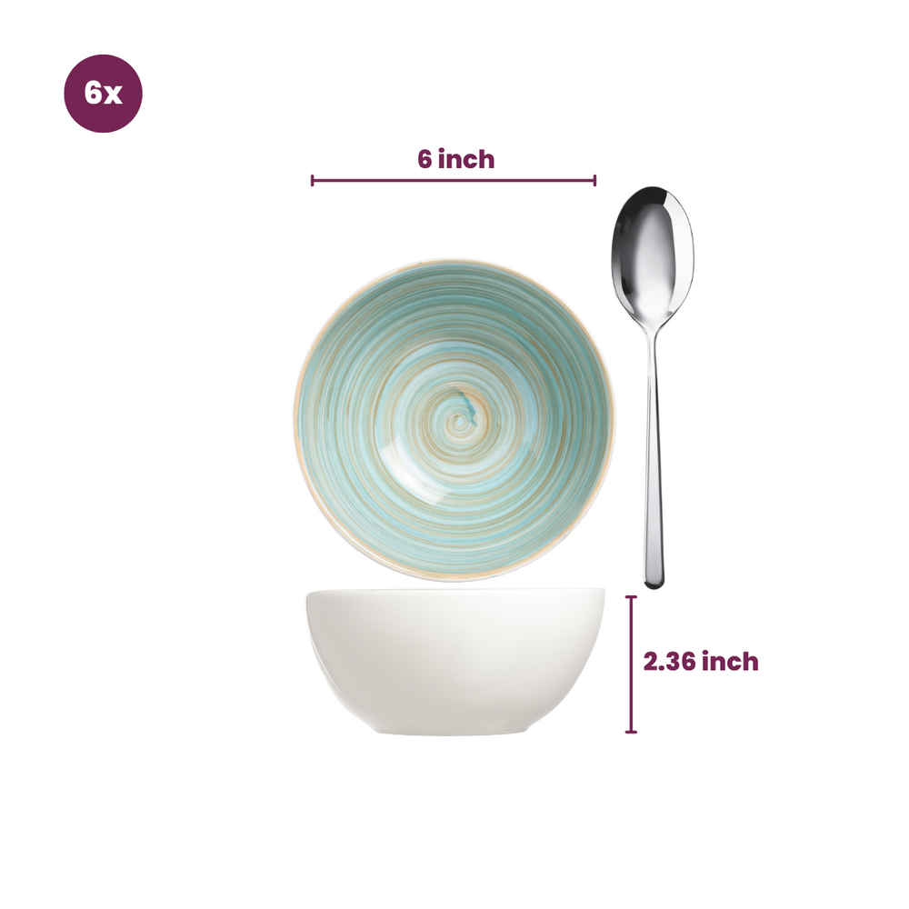 Ensemble de bols a soupe Cosy & Trendy - Turbolino Bleu - 500 ml - 6 pièces