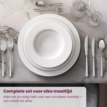 Ensemble de couverts Villeroy & Boch Piemont - 18/10 Acier inoxydable - 48 pièces / 12 personnes