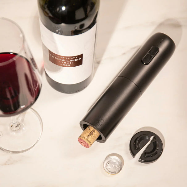 Ensemble d'ouvre-bouteille électrique Vacu Vin - Tire-bouchon - Noir - 2 pièces